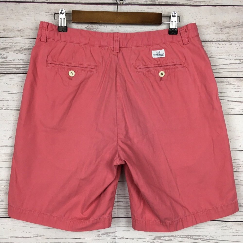 Vineyard Vines Mens Shorts‎ 32 Pink Club Flat Front 100% Cotton Preppy Summer